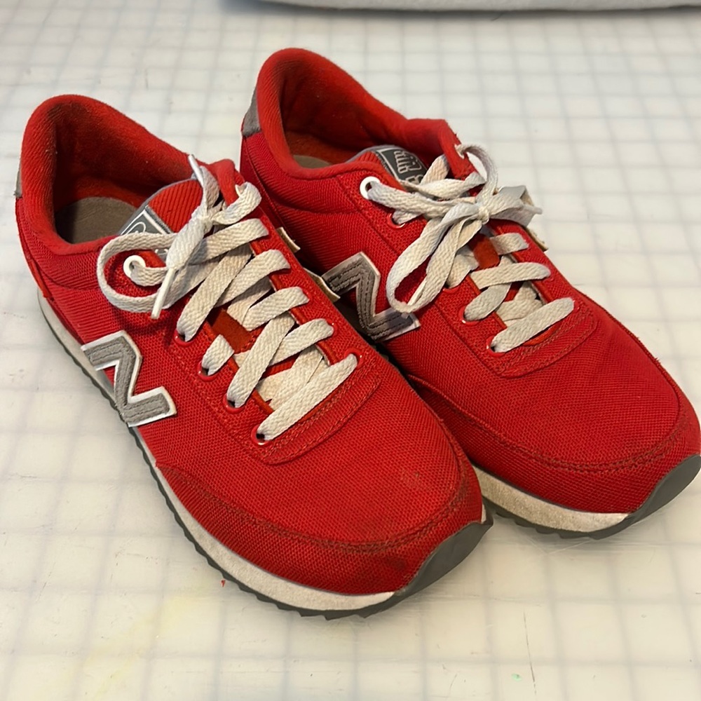 Like New New Balance 501 Red Shoes